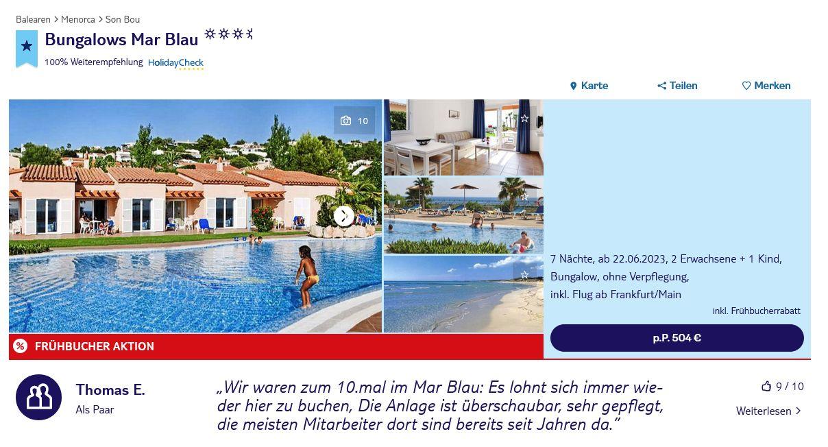 Bungalows Mar Blau